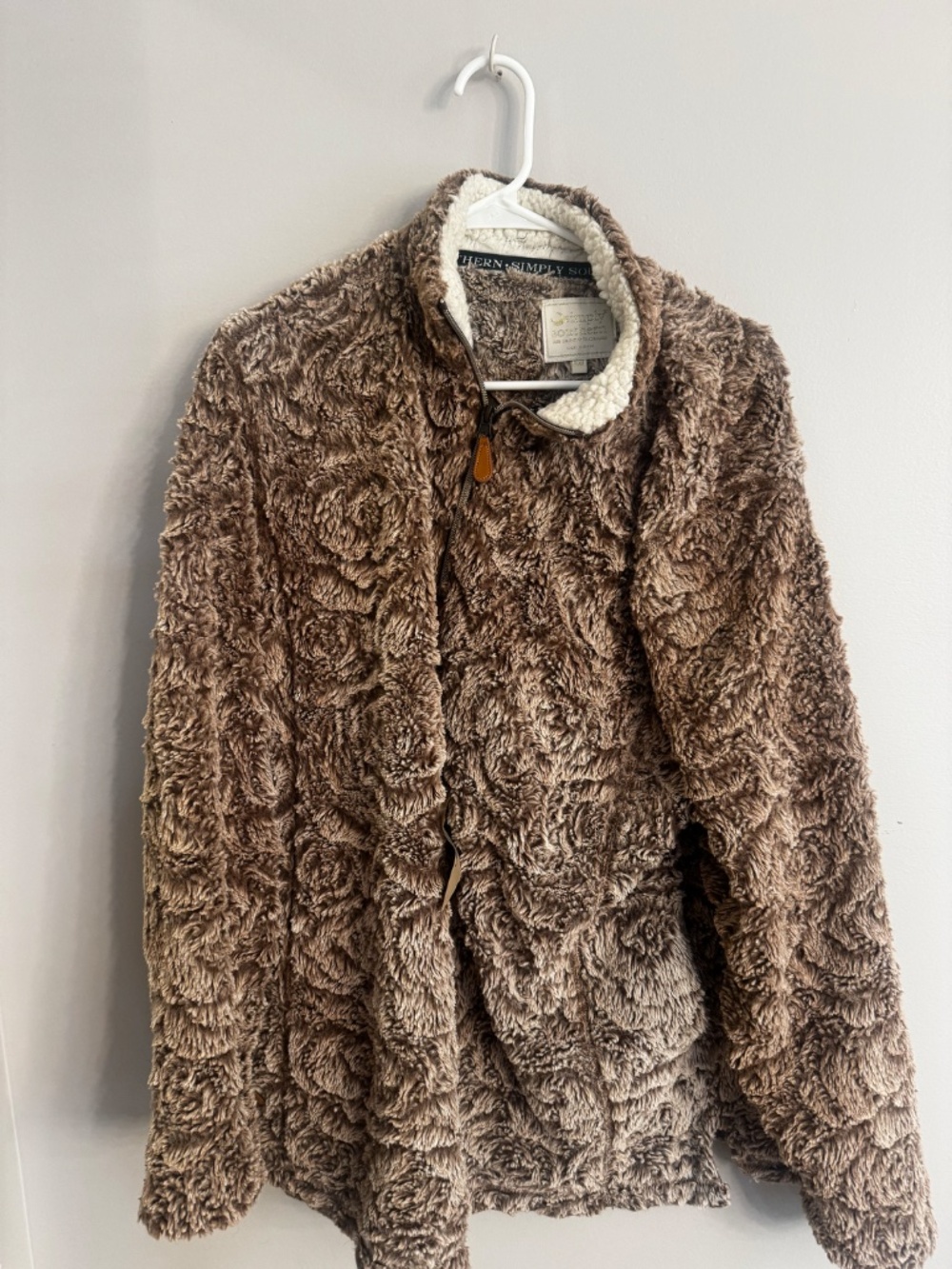 [XXL] Simply Southern® Half-Zip Rose Pullover Sweater